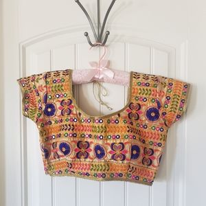 Embroidered Indian Top for sari/lehenga/chaniya choli